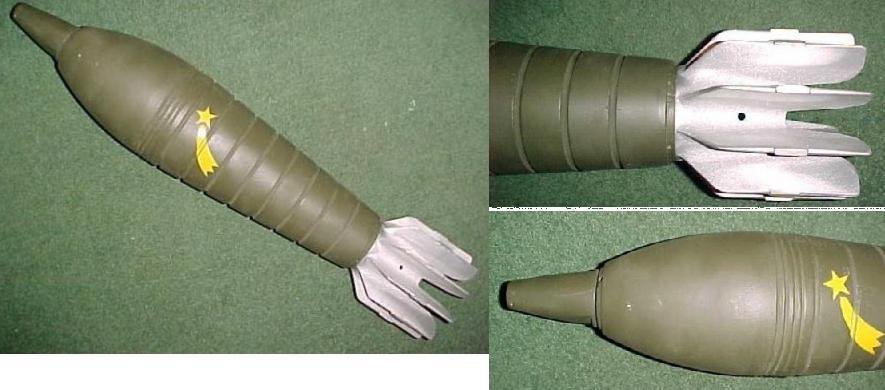 French 120mm Spigot Mortar Bomb - Click Image to Close